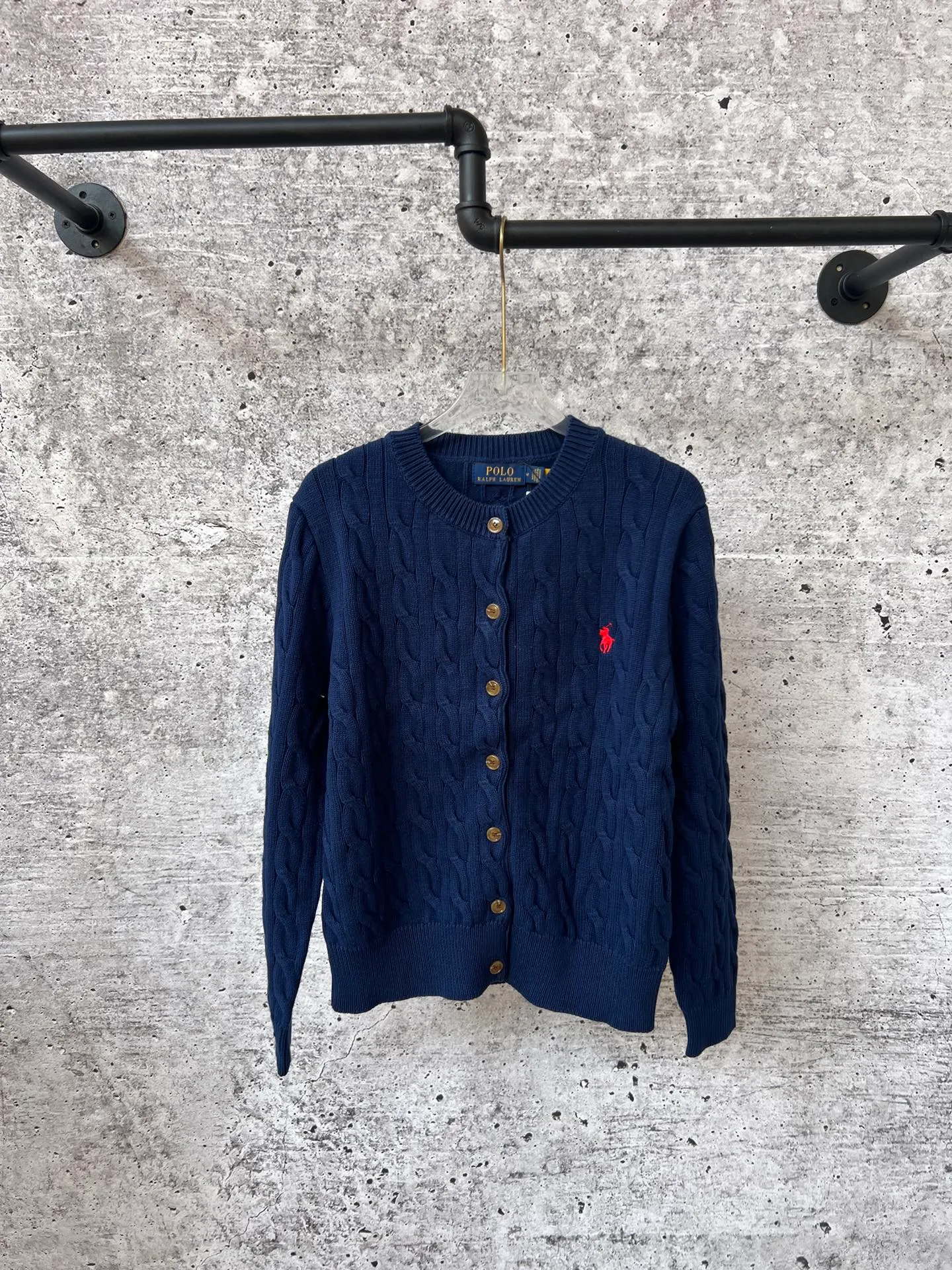 P240 Ralph Lauren autumn women's knitted rubber flower cardigan sweater, Xiaohongshu traffic password, classic rubber flower cardigan buttons, original pure cotton yarn craftsmanship, slim fit upper body, lazy old money style